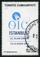 Türkiye 2016 Mi 4248 The 13th Islamic Summit, Tulip, Flower, Emblem - Gebraucht