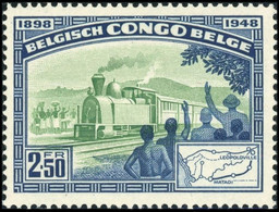 296** - 50naire Du Chemin De Fer / 50ste Verjaardag Van De Spoorweg - Matadi-Léopoldville/Leopoldstad - CONGO - Unused Stamps