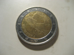 2 EUR 2023 CROATIA Map Normal Condition Euro Coin - Croatie