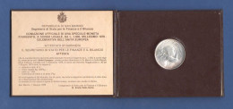 San Marino 1000 Lire 1979 Unità Europea Saint Marin Silver Coin + Box - San Marino