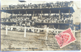 C. P. A. : HAITI : PORT AU PRINCE : Tribune Du Champ De Courses, Un Jour De Courses, Animé, Timbre En 1914 - Haïti