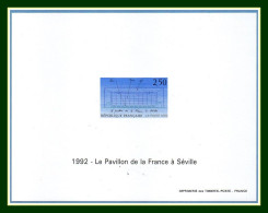 Bloc Non Dentelé Gommé N° 2736 ** MNH Pavillon De La France Exposition Séville 1992 Proof (cote 125€) Espagne - 1991-2000