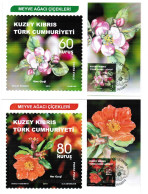 2014 - FRUIT TREE FLOWERS - TURKISH CYPRIOT STAMPS - CARD MAXIMUM - Chypre