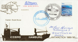 AAT  Ship Visit MV Icebird  Ca Casey 29 OCT 1989 (CS158B) - Covers & Documents