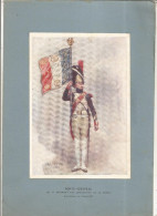 Aquarelle De LALAUZE, Militaria , Porte-drapeau Du 1 Er Régiment Des Grenadiers De La Garde, Frais Fr 2.25 E - Aquarel