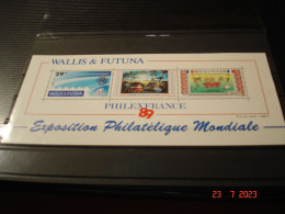 WALLIS ET FUTUNA    ANNEE  1989     BLOC FEUILLET NEUF N° 4    "  PHILEX FANCE 89 "  EXPOSITION PHILATELIQUE MONDIALE - Blokken & Velletjes