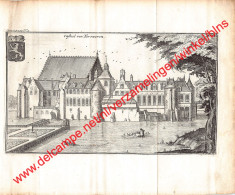 Casteel Van Tervueren - Kastel Van Tervuren - Gravure Uit 1770 - Formaat 26x22cm - Prenten & Gravure