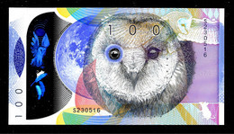 POLYMER Test Note De La Rue "Barn Owl", Typ S, RRRRR, Ser.-No S,  UNC - Ficción & Especímenes