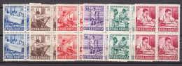 Indonesia 1957 Mi#190-195 Mint Never Hinged Blocks Of Four - Indonésie