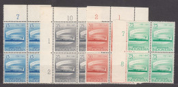 Indonesia 1957 Mi#196-200 Mint Never Hinged Blocks Of Four - Indonesia