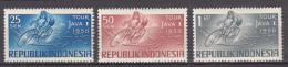 Indonesia 1958 Sport, Cycling - Tour De Java Mi#229-231 Mint Never Hinged  - Indonésie