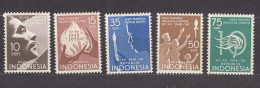 Indonesia 1958 Mi#232-236 Mint Never Hinged - Indonesië