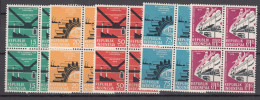 Indonesia 1959 Mi#253-257 Mint Never Hinged Blocks Of Four - Indonesien