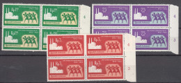 Indonesia 1961 Mi#304-306 Mint Never Hinged Blocks Of Four - Indonesien