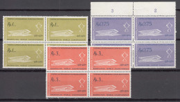 Indonesia 1961 Mi#301-303 Mint Never Hinged Blocks Of Four - Indonesien