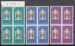 Indonesia 1964 Mi#454-456 Mint Never Hinged Blocks Of Four - Indonesia