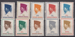 Indonesia 1964 President Sukarno Mi#425-434 Mint Never Hinged  - Indonesien