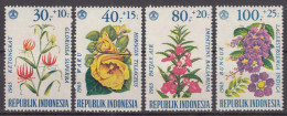Indonesia 1965 Flowers Mi#499-502 Mint Never Hinged  - Indonesia
