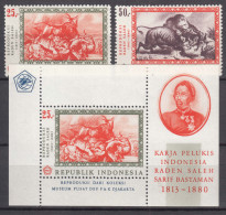 Indonesia 1967 Mi#590-591 With Block 8, Mint Never Hinged - Indonésie