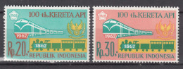 Indonesia 1968 Railway Trains Mi#605-606 Mint Never Hinged - Indonésie