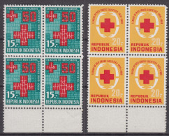 Indonesia 1969 Red Cross Mi#637-638 Mint Never Hinged Pcs. Of 4 - Indonesia