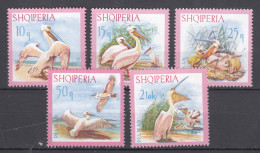 Albania 1967 Birds, Pelican Mi#1138-1142 Mint Never Hinged - Albania