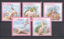 Albania 1967 Birds, Pelican Mi#1138-1142 Mint Never Hinged - Albania