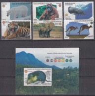 Cuba 2017 Animals, Mint Never Hinged Complete Set + Block - Neufs