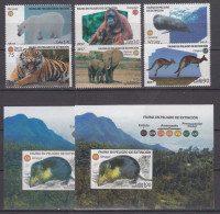 Cuba 2017 Animals, Mint Never Hinged Complete Set + Block In Two Colour Shades - Ongebruikt