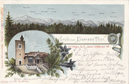 Litho Gruss Vom EISERNEN THOR Bei BADEN (NÖ) - Hoher Lindkogel, Gel.1902, Gute Erhaltung - Baden Bei Wien