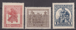 Hungary 1920 Mi#312-314 Mint Hinged - Ungebraucht