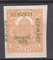 Hungary Szegedin Szeged 1919 Mi#1 Mint Hinged - Szeged