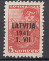 Germany Occupation In WWII Lettland 1941 Latvija Latvia Mi#1 Mint Never Hinged - Bezetting 1938-45