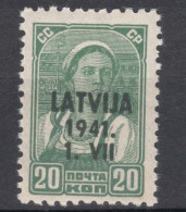 Germany Occupation In WWII Lettland 1941 Latvija Latvia Mi#4 Mint Never Hinged  - Besetzungen 1938-45