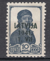 Germany Occupation In WWII Lettland 1941 Latvija Latvia Mi#2 Mint Never Hinged  - Occupation 1938-45