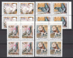 Yugoslavia Republic 1990 Birds Pigeons Mi#2425-2428 Mint Never Hinged Pieces Of 4 - Nuovi