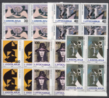 Yugoslavia Republic 1986 Art Mi#2201-2205 Mint Never Hinged Pieces Of 4 - Unused Stamps