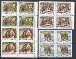 Yugoslavia Republic 1988 Animals Bears Mi#2260-2263 Mint Never Hinged Pieces Of 4 - Unused Stamps