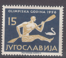 Yugoslavia Republic 1956 Sport Olympic Games Melbourn Mi#805 Mint Never Hinged - Unused Stamps