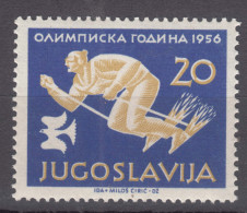 Yugoslavia Republic 1956 Sport Olympic Games Melbourn Mi#806 Mint Never Hinged - Ongebruikt