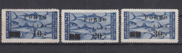 Istria Litorale Yugoslavia Occupation, Porto 1946 Sassone#17-19 Overprint II, Mint Never Hinged - Yugoslavian Occ.: Istria