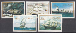 Sealand 1970 Ships Boats Set, Imperforated Mint Never Hinged - Ships