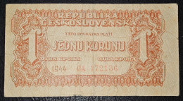 CZECHOSLOVAKIA- 1 KORUNA 1944. - Tchécoslovaquie