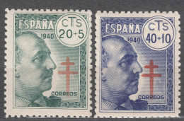 Spain 1940 TBC Pro Tuberculosos Mi#884-885 Mint Hinged - Beneficiencia (Sellos De)
