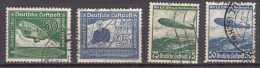 Germany Deutsches Reich 1936/1938 Zeppelin Mi#606-607 And #669-670 Used - Oblitérés