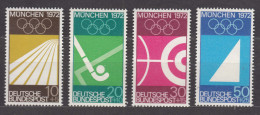 Germany 1969 Olympic Games 1972 Mi#587-590 Mint Never Hinged - Ungebraucht