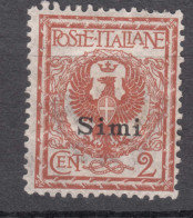 Italy Colonies Aegean Islands Egeo Simi 1912 Sassone#1 Mi#3 XII Mint Hinged - Aegean (Simi)