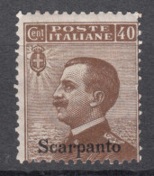 Italy Colonies Aegean Islands Egeo Scarpanto 1912 Sassone#6 Mi#8 XI Mint Never Hinged - Egeo (Scarpanto)