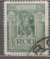 Italy Colonies Aegean Islands Egeo Rhodes (Rodi) 1932 Sassone#59 Perf. 14, Used - Aegean