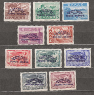 Greece 1944 Mi#485-494 Mint Hinged - Unused Stamps